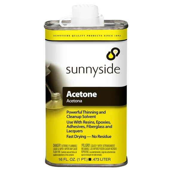 4-Pack of 1 pt Sunnyside 84016 Sunnyside Fast Evaporating Acetone