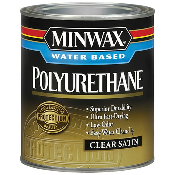 4-Pack of 1 qt Minwax 63025 Clear Water Based Poly Oil-Modified Polyurethane