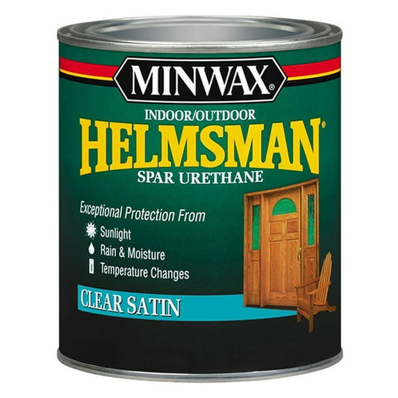4-Pack of 1 qt Minwax 63205 Clear Helmsman Indoor/Outdoor Spar Urethane, Satin