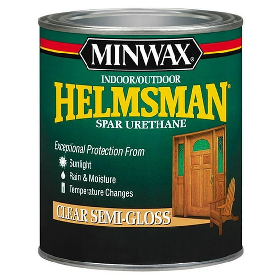 4-Pack of 1 qt Minwax 63210 Clear Helmsman Indoor/Outdoor Spar Urethane, Semi-Gloss