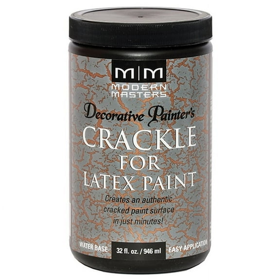 4-Pack of 1 qt Modern Masters DP601 Black Decorative Painter's Water-Based Crackle