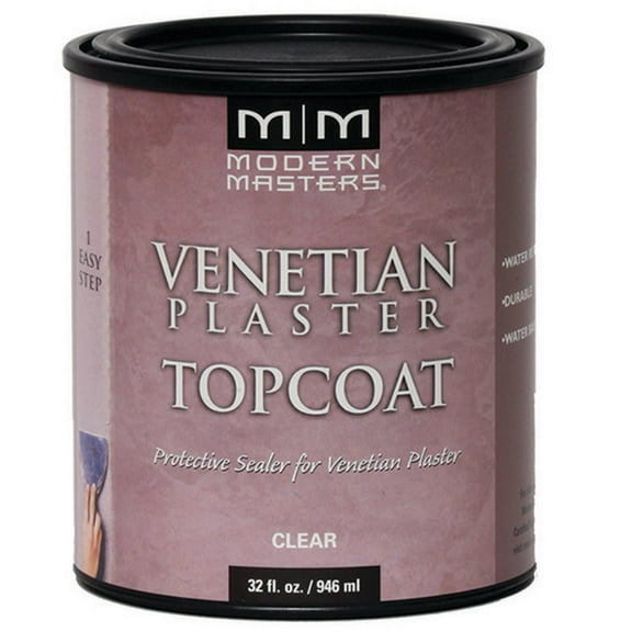 4-Pack of 1 qt Modern Masters VP300 Clear Venetian Plaster Water-Based Venetian Plaster Topcoat