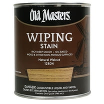 4-Pack of 1 qt Old Masters 12804 Natural Walnut Old Masters Oil-Based Wiping Stain