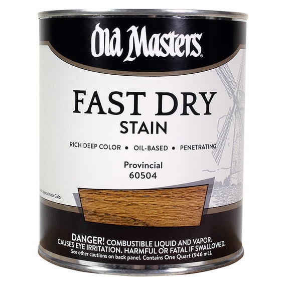 4-Pack of 1 qt Old Masters 60504 Provincial Fast Dry Stain Oil-Based Wood Stain