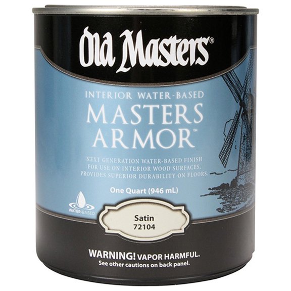 4-Pack of 1 qt Old Masters 72104 Masters Armor Interior Water-Based Finish, Satin