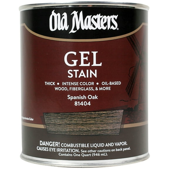 4-Pack of 1 qt Old Masters 81404 Spanish Oak Gel Stain Oil-Based Stain