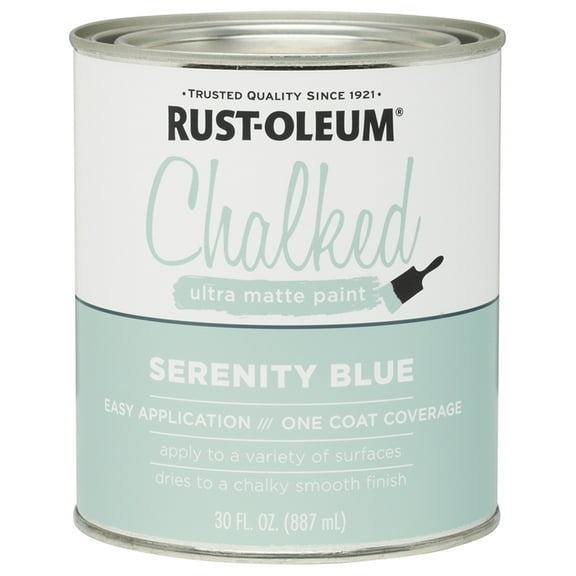 4-Pack of 1 qt Rust-Oleum 285139 Chalked Serenity Blue Ultra Matte Paint