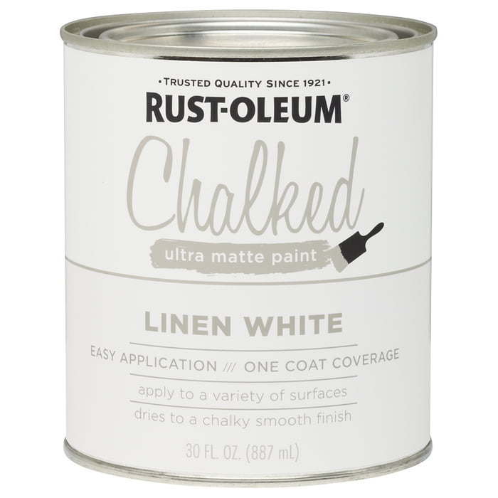 4-Pack of 1 qt Rust-Oleum 285140 Chalked Linen White Ultra Matte Paint