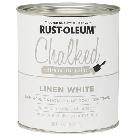 4-Pack of 1 qt Rust-Oleum 285140 Chalked Linen White Ultra Matte Paint