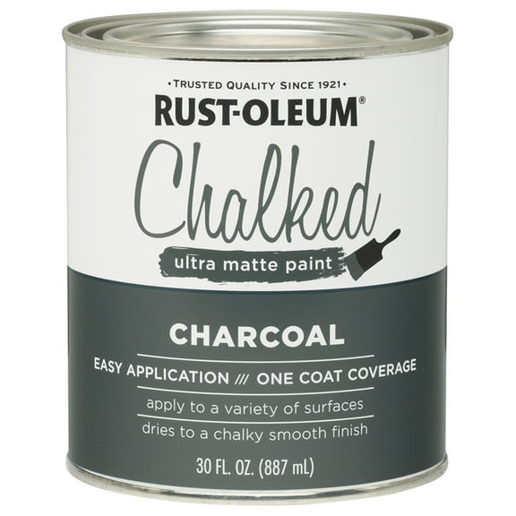 4-Pack of 1 qt Rust-Oleum 285144 Chalked Charcoal Ultra Matte Paint