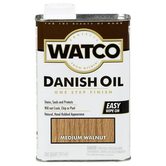 4-Pack of 1 qt Rust-Oleum 65941 Medium Walnut Watco Danish Oil Finish