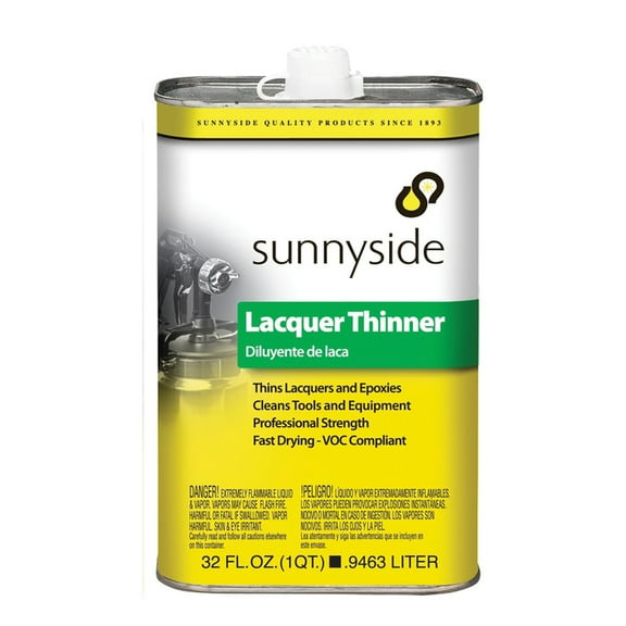 4-Pack of 1 qt Sunnyside 47732 Sunnyside Lacquer Thinner, Low VOC