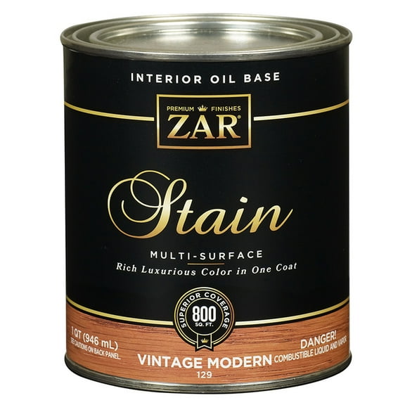 4-Pack of 1 qt UGL 12912 Vintage Modern Zar Interior Oil-Based Wood Stain