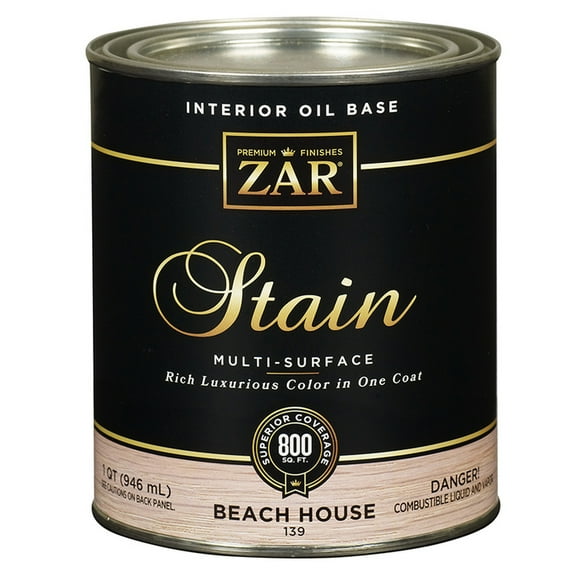 4-Pack of 1 qt UGL 13912 Beach House Zar Interior Oil-Based Wood Stain