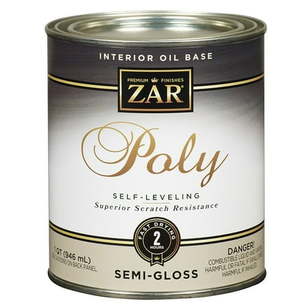 4-Pack of 1 qt UGL 33012 Clear Zar, Ultra Interior Oil-Based Polyurethane Finish, Semi-Gloss