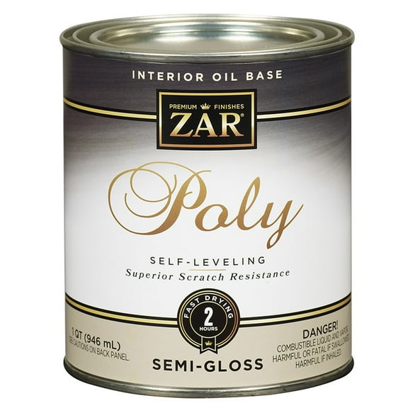 4-Pack of 1 qt UGL 33012 Clear Zar, Ultra Interior Oil-Based Polyurethane Finish, Semi-Gloss