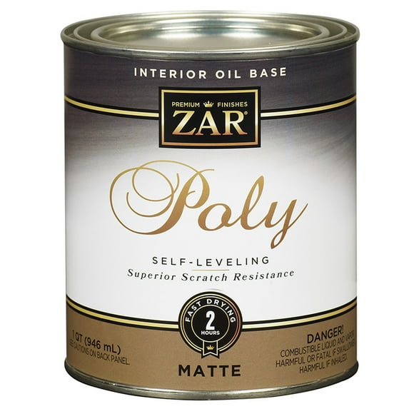 4-Pack of 1 qt UGL 33912 Clear Zar, Ultra Interior Oil-Based Polyurethane Finish, Matte