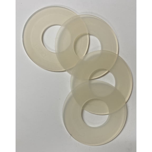 2.5 inch Silicone Flush Seals for Flapper & Flush Valves (4-Pack) of 2 & 15/32 Inch OD, 1& 1/4 Inch ID Replacement Seals