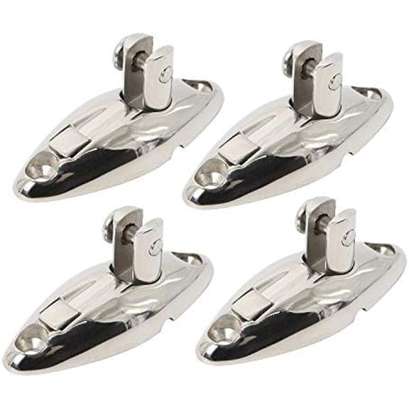 4 Pack of 316 Stainless Steel Quick Release Bimini Top Swivel Hinge Deck Side Mount Marine Hardware$$Watercraft