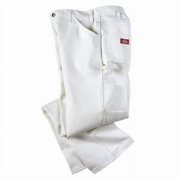Dickies Relaxed Fit Long White Cotton Painter's Pants, 4 Count