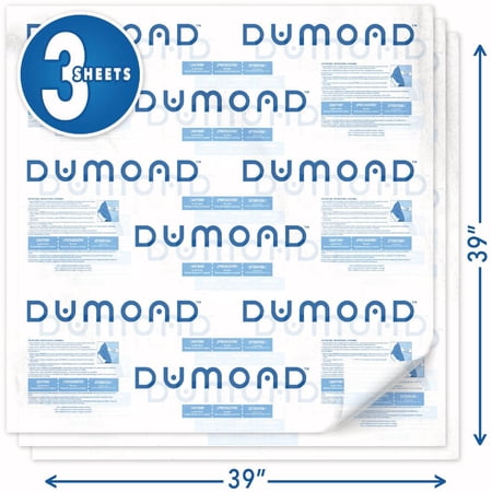4-Pack of 39” x 39” Dumond 1023 Peel Away Laminated Paper, 3-Pack