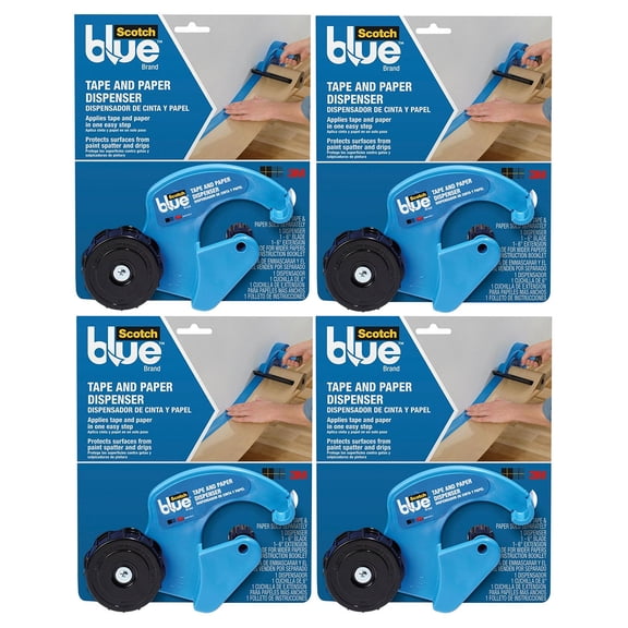 4Pack of 3M M1000SB ScotchBlue Tape & Paper Dispenser