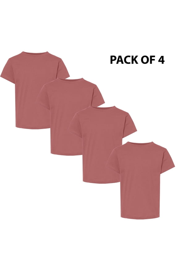 4 Pack of BELLA + CANVAS - Toddler Jersey Tee Superior Quality for Your Little Ones|4.2 oz | Color: Heather Mauve | Size: 4 years