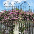 thumbnail image 1 of 4 Pack of Black Metal Garden Trellis, Garden Fence Rustproof Trellis for Climbing  Support Roses Flower Outdoor Lawn 86.7''H, 1 of 9