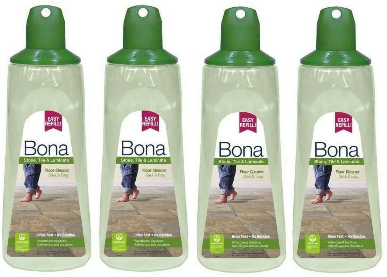 4 Pack of Bona Stone Tile & Laminate Floor Cleaner Refill Cartridge, 33