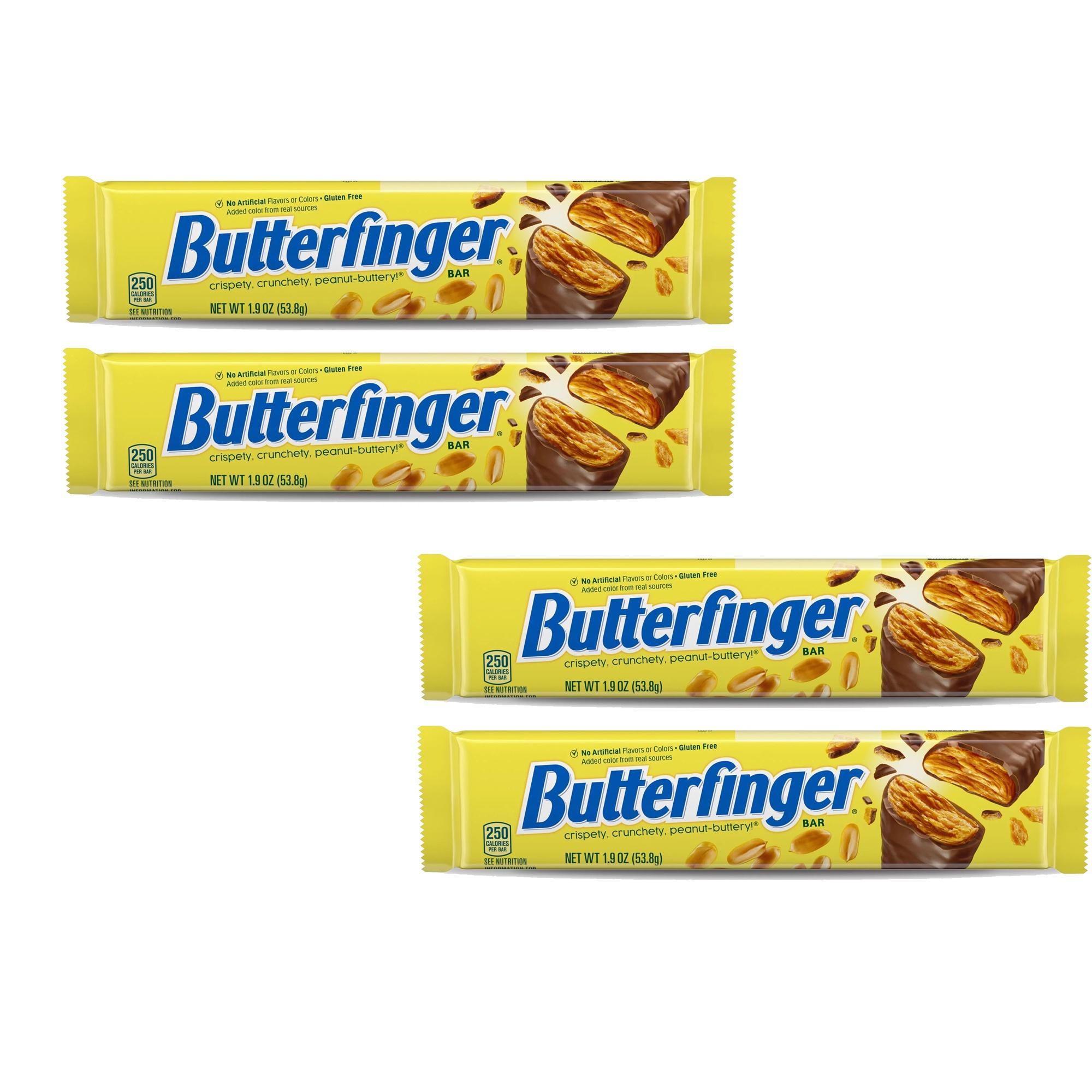 4 Pack of Butterfinger - Peanut Buttery Chocolate Candy | ( 1.9 Ounce ) a Bar | Buy from RADYAN - image 1 of 6