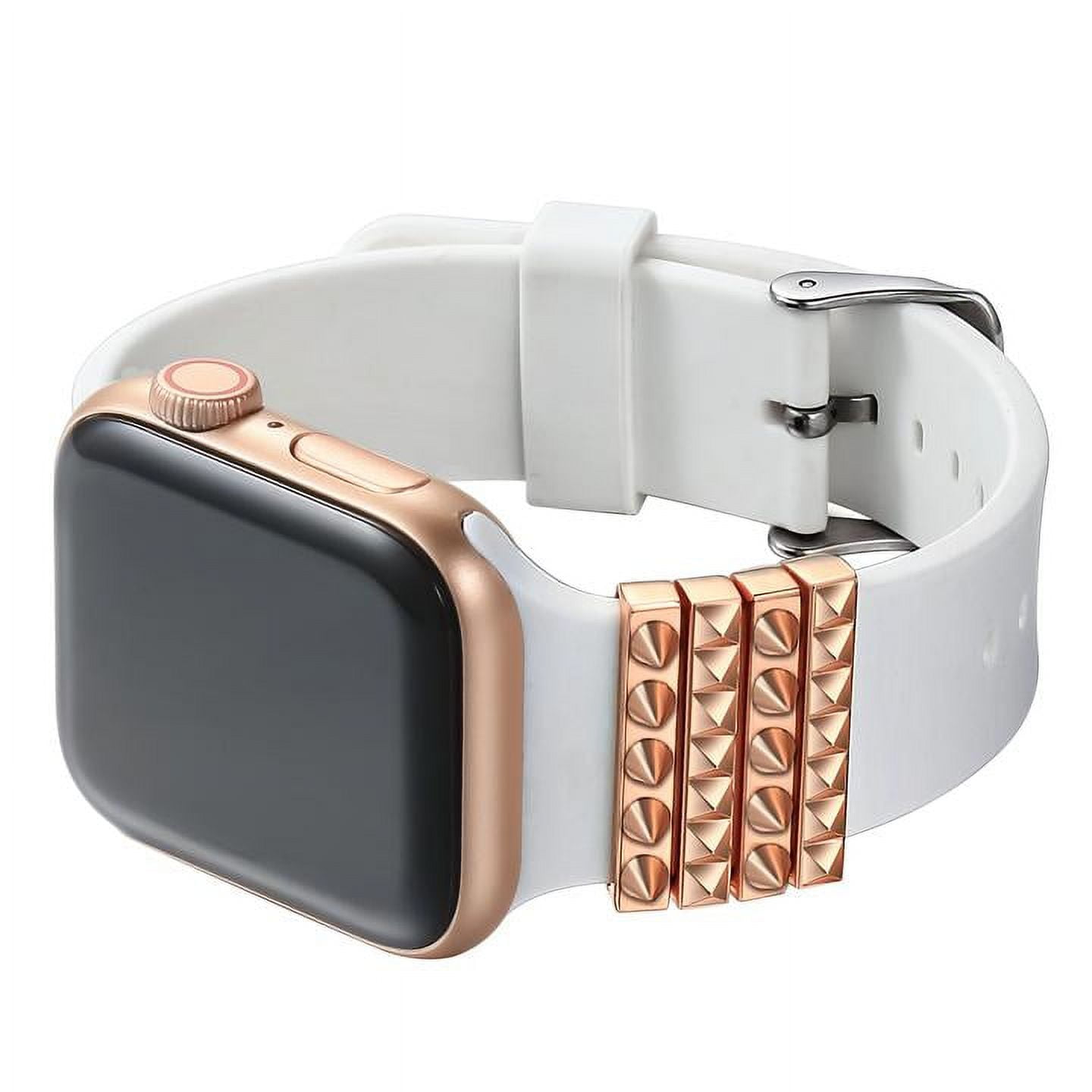 Rose Gold Apple Watch Strap With Charms 4-Pack Of Charms For