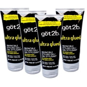 Got2b Ultra Glued Invincible Styling Gel, 6 Ounce - 4 Pack