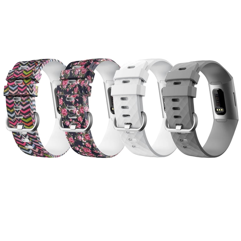 4-Pack of Silicone Bands for Fitbit Charge