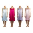 thumbnail image 1 of 4 Pack of Silky Lace Accent Sheer Nightgowns - Medium to 4X Available (9006) (3X, Pack B), 1 of 1