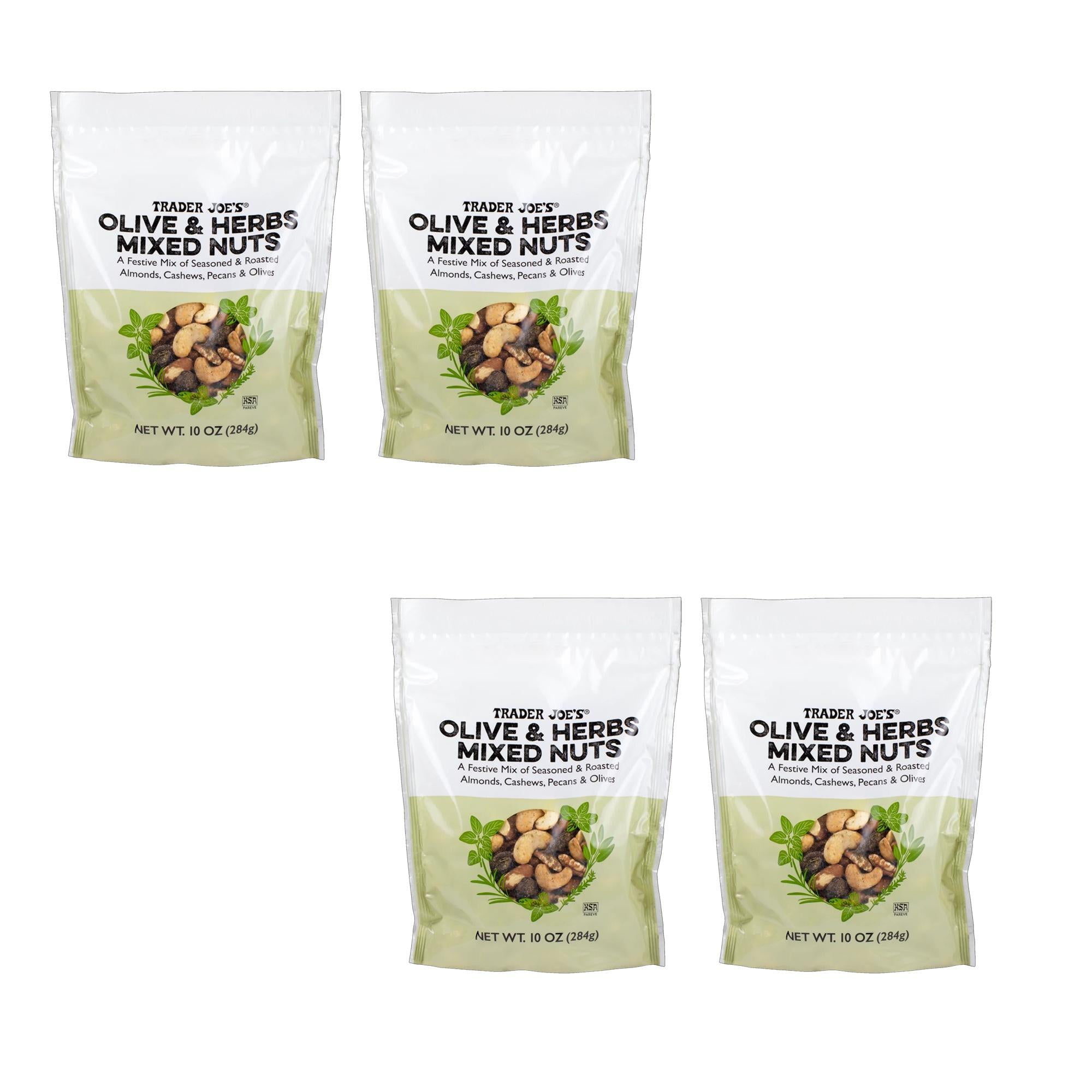 4 Pack of Trader Joe’s Olive & Herbs Mixed Nuts - classic products | 10 Oz a Pack | Buy from RADYAN