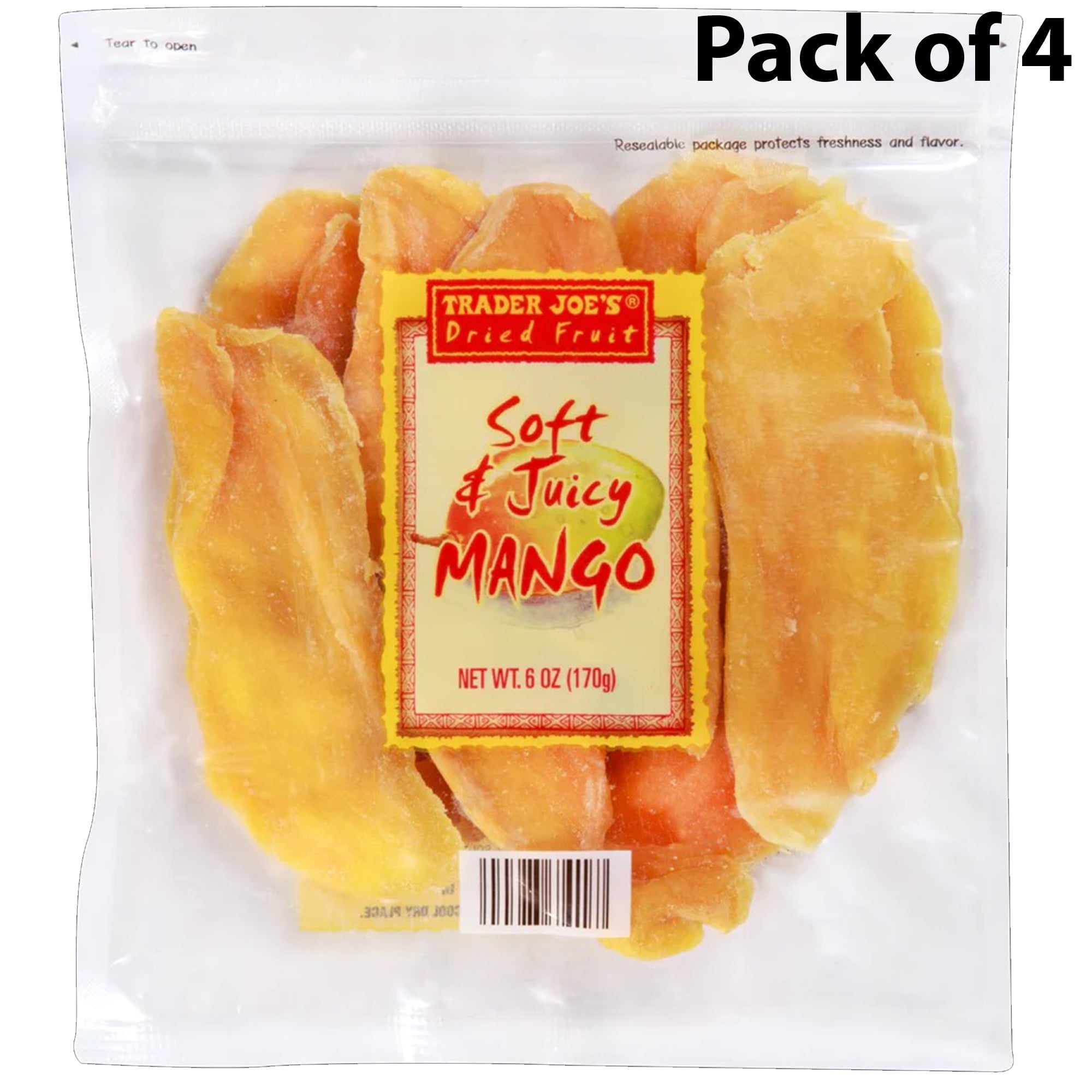 4 Pack of Trader Joe's Soft & Juicy Mango - perfect for