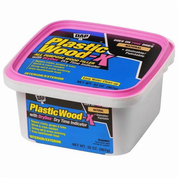 4-Pack of qt Dap 543 Plastic Wood-X Stainable Wood Filler with DryDex