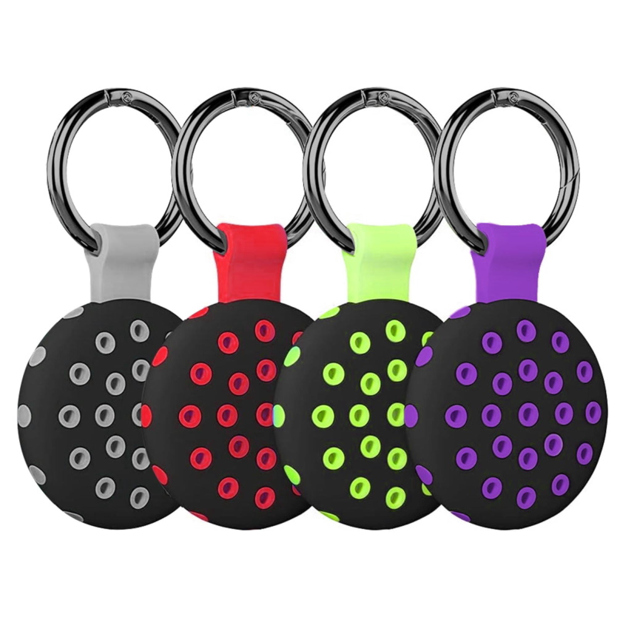 4 Pack off Active Track Case for AirTag – Silicone Protective Holder with Keychain Clip for Keys, Pets, Luggage, and Bags