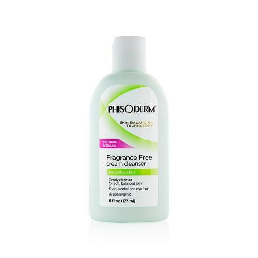 Phisoderm Fragrance Free Cream OIF8&nbsp;Cleanser For Sensitive Skin 6 oz (Pack of 4)