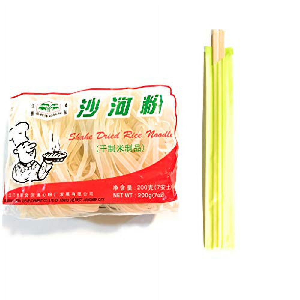 4 Pack shupai Shake Dried Rice Noodle 7 Oz And 4 Pairs Of Chopstick