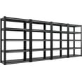 thumbnail image 1 of 4 Pack72"H Garage Storage Shelving Heavy Duty, Adjustable 5-Tier Metal Shelves for Storage, Basement Shelving Utility Shelf Rack, 2000 lbs Capacity, 72"H*35.4"W*15.7"D, Black, 1 of 10