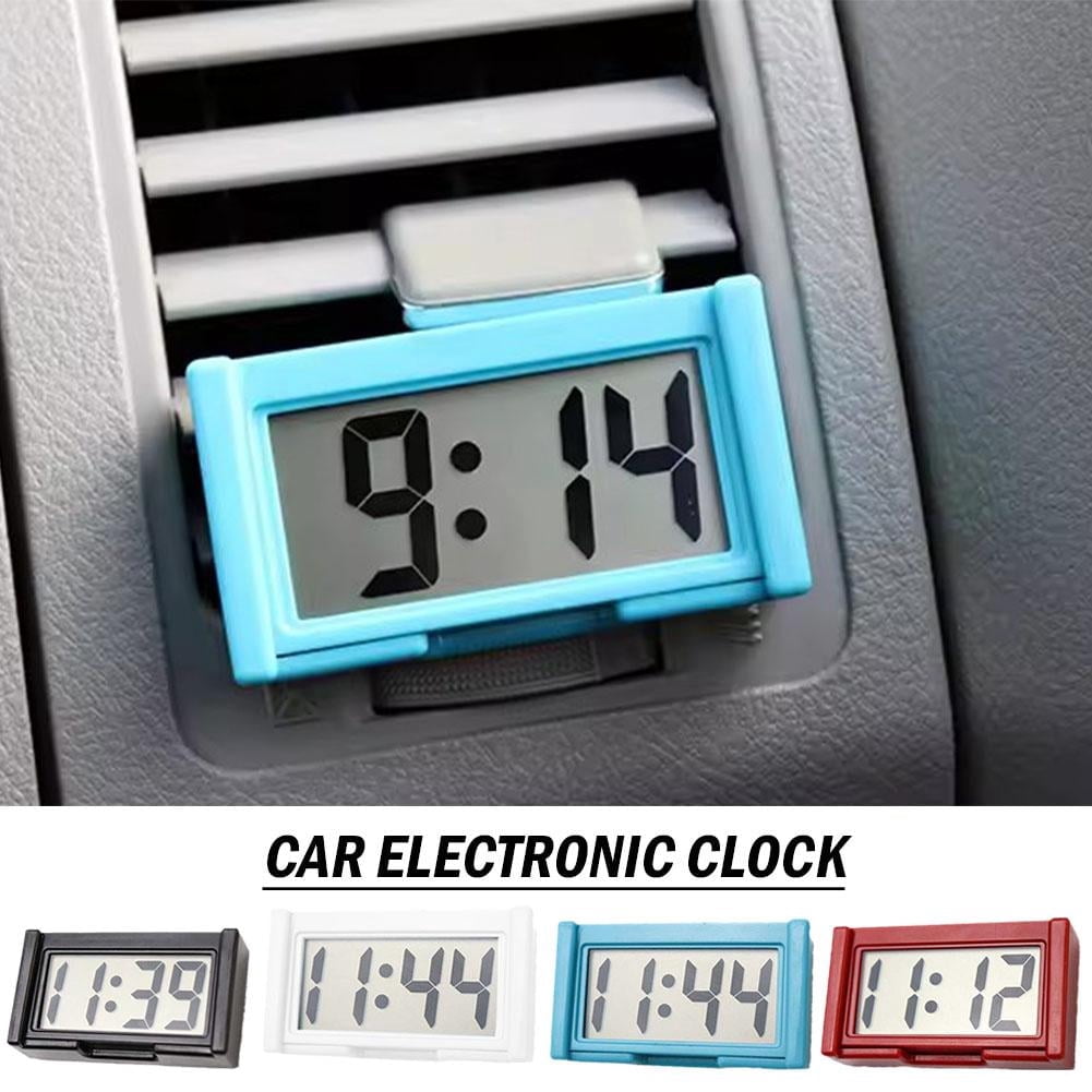 4 Pack Small Digital Clock, Mini Car Dashboard Clock Battery Operated ...