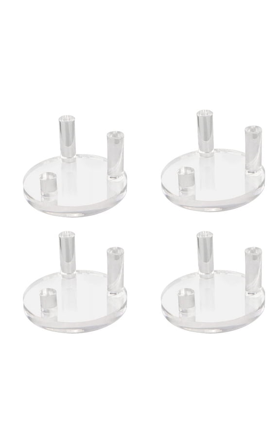 4 Packs 1.9Inch Rock Display Stand, Three- Square Acrylic for Rocks, Minerals Slab, Crystal