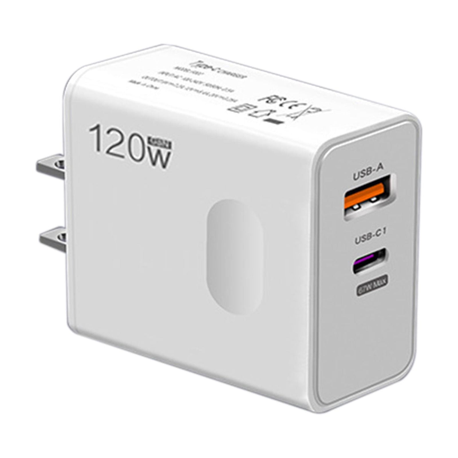 4 Packs 120W Fast Charger Block with USB C & USB Ports, PD QC5.0 Wall Charger for iPhone Android Samsung, Multi Port Travel Charging Adapter US Plug
