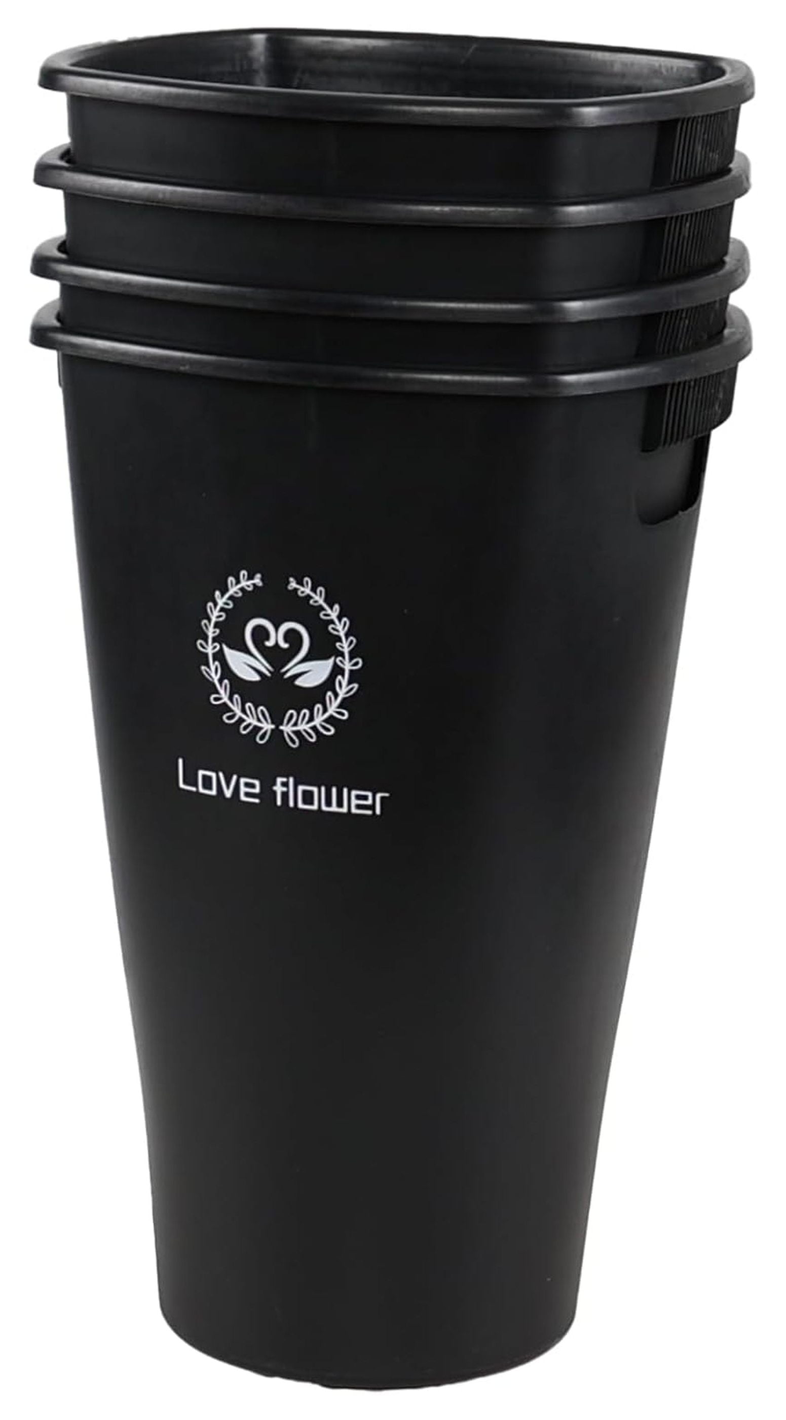 4 Packs 15.7 Inch Hight Wake Up Flower Buckets, Plastic Floral Bucket ...