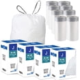 thumbnail image 1 of 4 Packs(200 Count) Code J 10-10.5 Gallon Heavy Duty Drawstring Plastic Trash Bags Compatible with  Code J | 1.2 Mil | White | 10-10.5 Gallon/38-40 Liter, 1 of 5