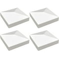 thumbnail image 1 of 4 Packs 3.5inch Vinyl Pyramid Style Fence Post Cap/Vinyl Post Caps for 3.5" x 3.5" Vinyl Fence Post - White PVC/Vinyl, 1 of 6