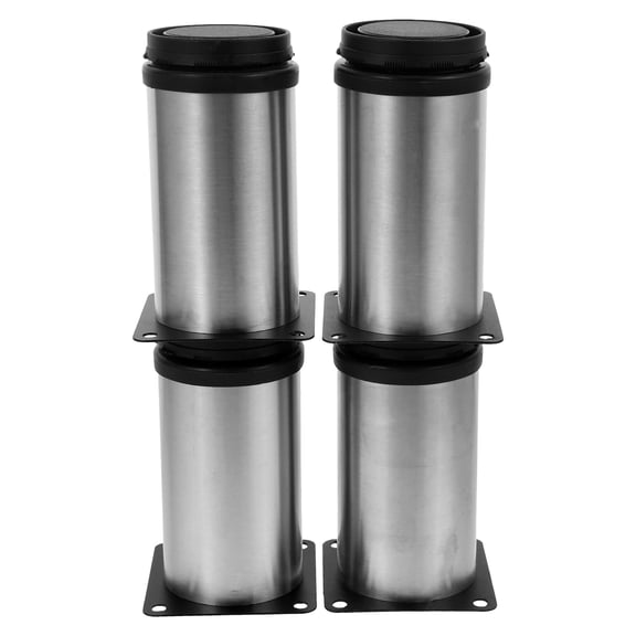 IMIKEYA Set of 4 Adjustable Round Furniture Legs for Shelves, Metal Support