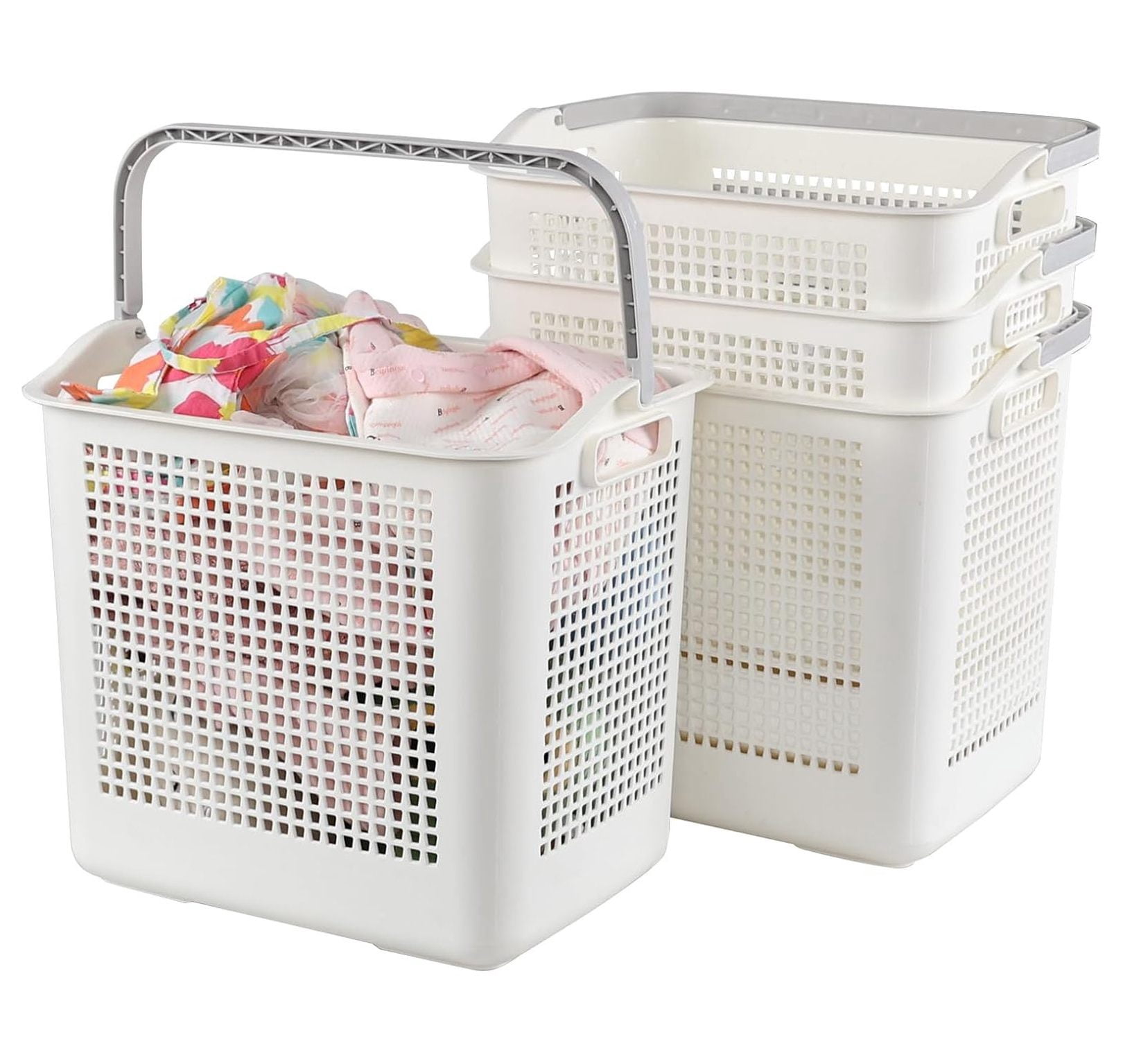 Aazon.co: Xeabia 42 L Plastic Dirty Clothes Hapers With Handles