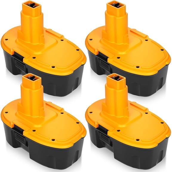 4 Packs 4500mAh 18V DC9096 DC9098 Replacement for Dewalt 18V Battery, Compatible with Dewalt 18 Volt battery DC9099 DW9095 DW9099 DE9038 DE9039 DE9095 DW9095 DW9096 DW9098 DE9503 DC9182 (Yellow)